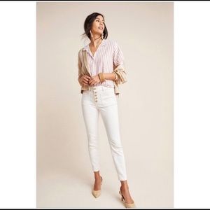 Pilcro Letterpress High Rise Denim Legging White